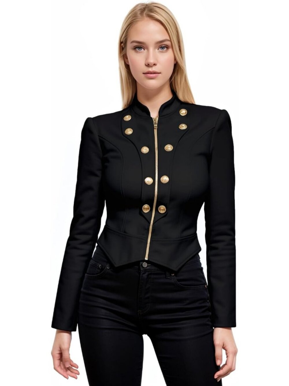 Chic Women's Crop Blazer Jacket - Stylish Lightweight Layering Piece for Any